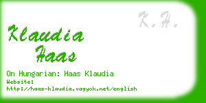 klaudia haas business card